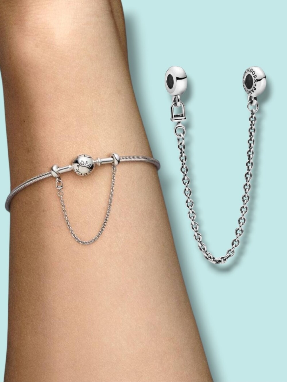 PANDORA ME Sterling Silver Micro Safety Chain
